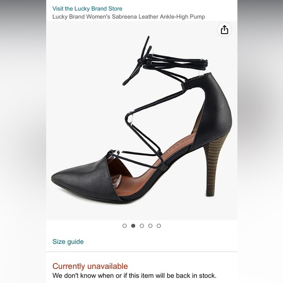 lucky brand black sabreena pump size 9.5 - Picture 3 of 12